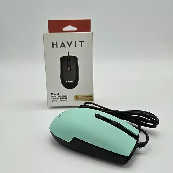 Raton con cable MS751 azul